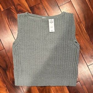 Abercrombie & Fitch Gray Knit Tank Top